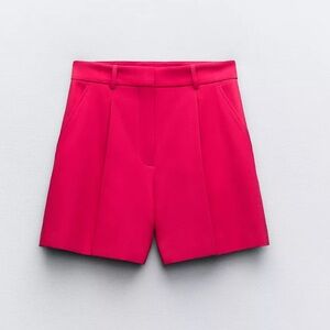 Zara High Waist Pleated Shorts